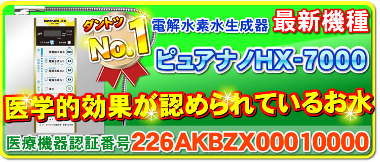 断トツ人気の水素水生成器