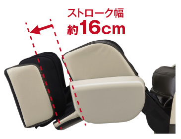 脚部長さ調節スプリング機能 
