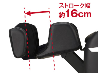 脚部長さ調節スプリング機能 